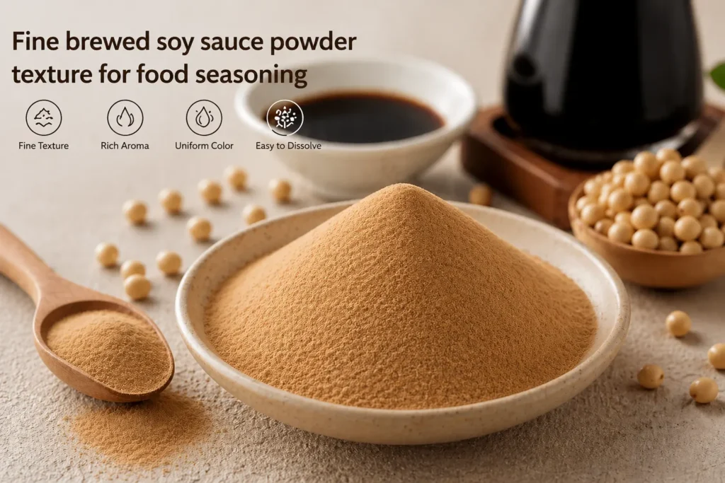 Fine brewed soy sauce powder texture for food seasoning