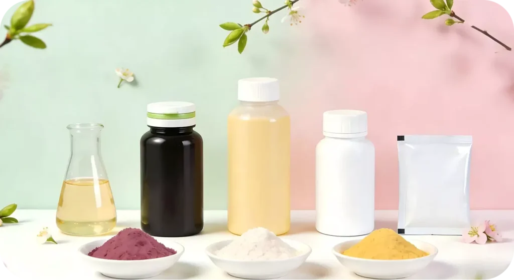 Various food ingredients and seasoning powder samples for export