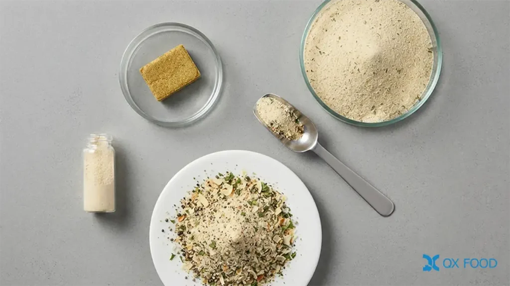 Hydrolyzed corn protein powder used in chicken bouillon, soup base, and seasoning blends 