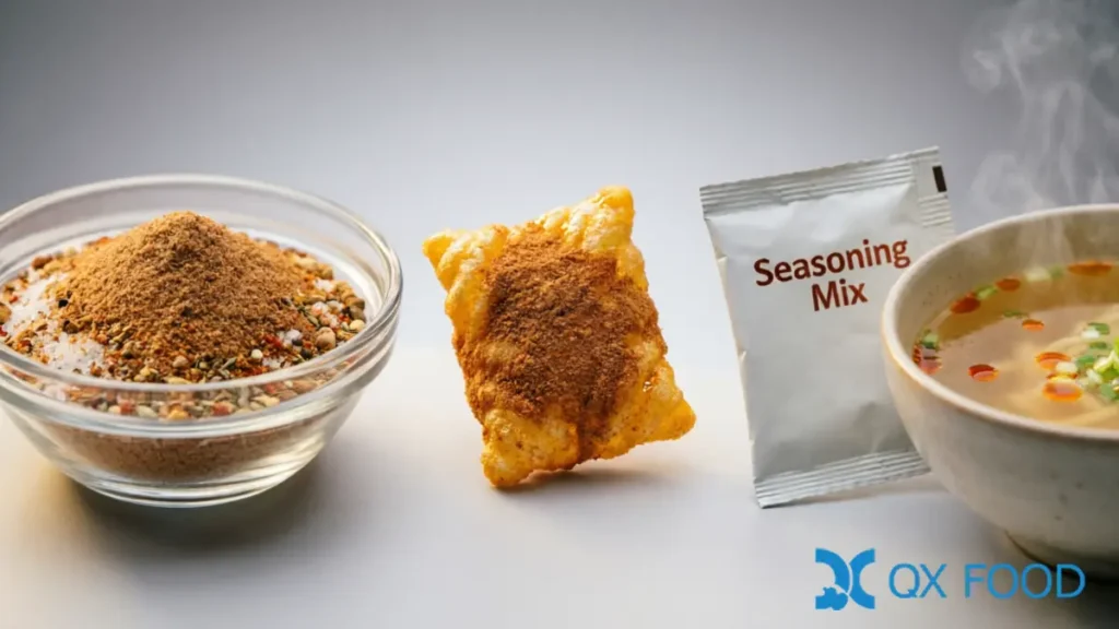 Spray-Dried Hydrolyzed Soy Protein Powder | Standard HVP-FSA 4 Spray-dried hydrolyzed soy protein powder used in dry seasoning blend, snack coating and instant noodle sachet applications