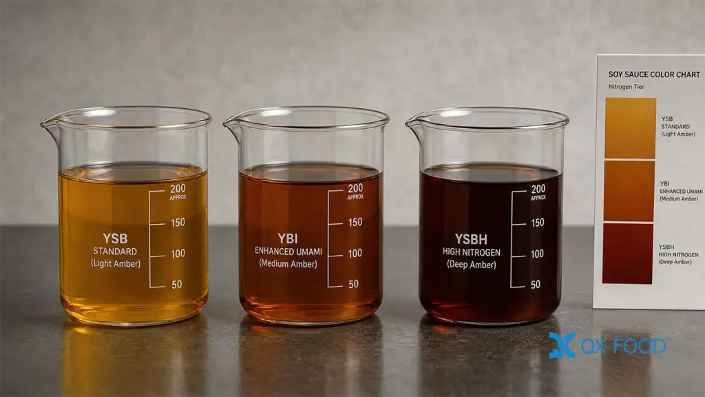 High Nitrogen Soy HVP Liquid | Premium HVP-YSBH for Soy Sauce & Mea 4 Qianxuan soy HVP liquid three-tier range: HVP-YSB standard, HVP-YBI enhanced, HVP-YSBH high nitrogen
