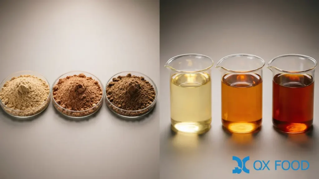 Spray-Dried Hydrolyzed Soy Protein Powder | Standard HVP-FSA 6 Qianxuan complete HVP range including spray-dried powder and liquid hydrolyzed vegetable protein options