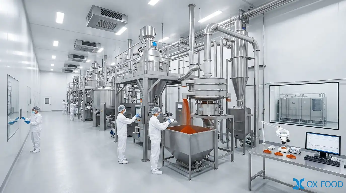 Qianxuan Food OEM tomato seasoning powder manufacturing sweet sour balance calibration tomato compound blend development clean label private label packaging