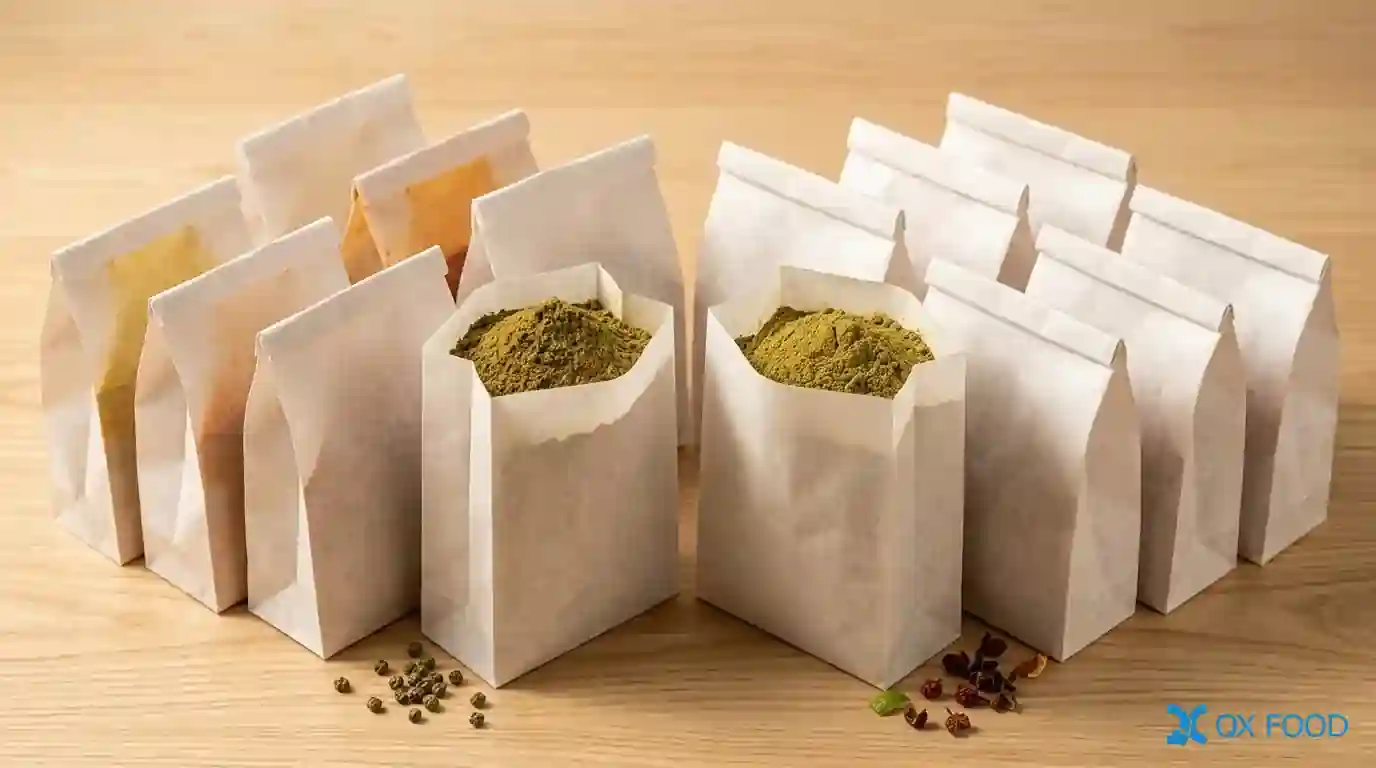 Qianxuan Food compound seasoning powder range 12 flavors including tomato cumin prickly ash spicy chicken curry beef for B2B food manufacturing OEM available