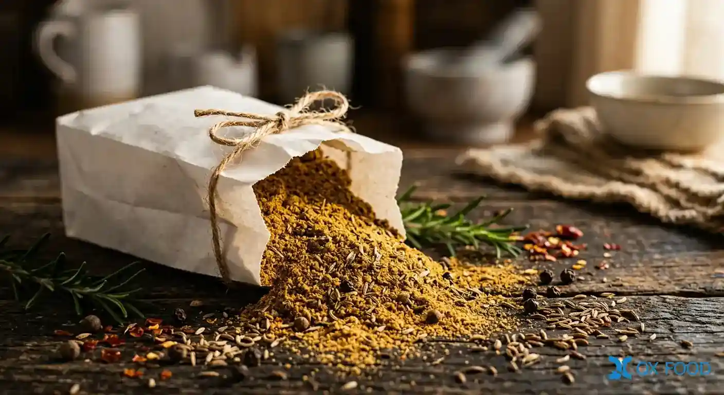 Cumin Lamb Seasoning Powder ZR-001 2 Cumin lamb seasoning powder ZR-001 bulk compound flavoring powder fresh rich cumin lamb flavor BBQ snack coating industrial packaging Qianxuan Food