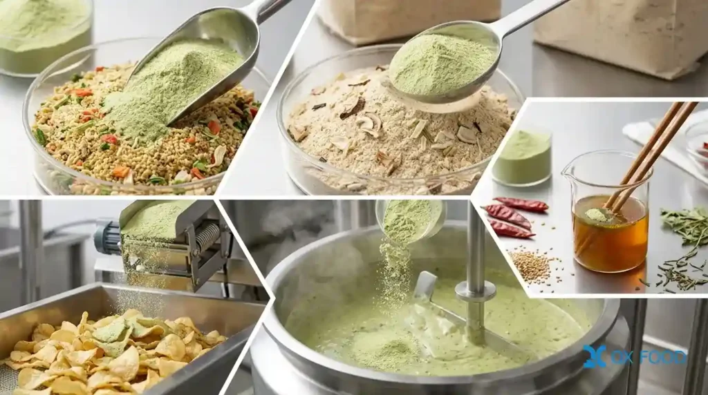 Premium Chive Flower Powder: Clean-Label Herbaceous Seasoning for Instant Foods & Savory Formulations 3 Chive Flower Powder applications for instant noodle seasoning soup base hot pot dipping sauce snack seasoning and savory food manufacturing