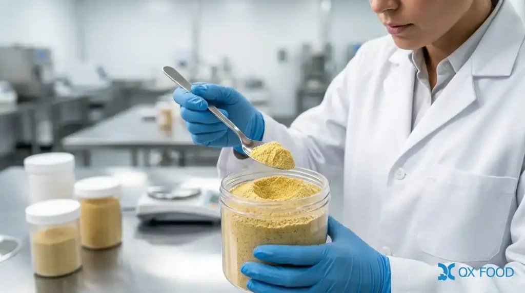 natural-chicken-extract-powder-additive-free Additive free natural chicken flavor seasoning powder texture with premium nitrogen specifications for snack food application