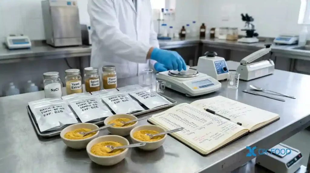 Beef Flavored Seasoning Powder for Snack Food and Compound Seasonings BFP-H26 5 Qianxuan OEM development for Beef Flavored Seasoning Powder custom savory flavor formulation packaging and export documentation