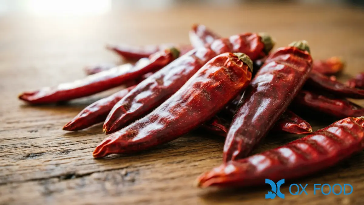 Sun-dried chili peppers -- raw material for CF-C20 chili slices