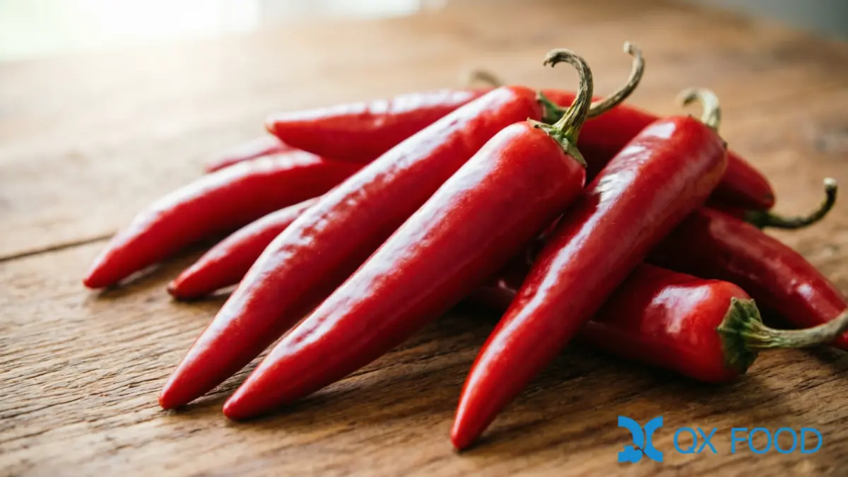 Economical Chili Flakes CFE-C17 -- Cost-Effective Chili for Foodservice and Bulk Manufacturing 5 Fresh whole bright red chili peppers -- raw material for CFE-C17
