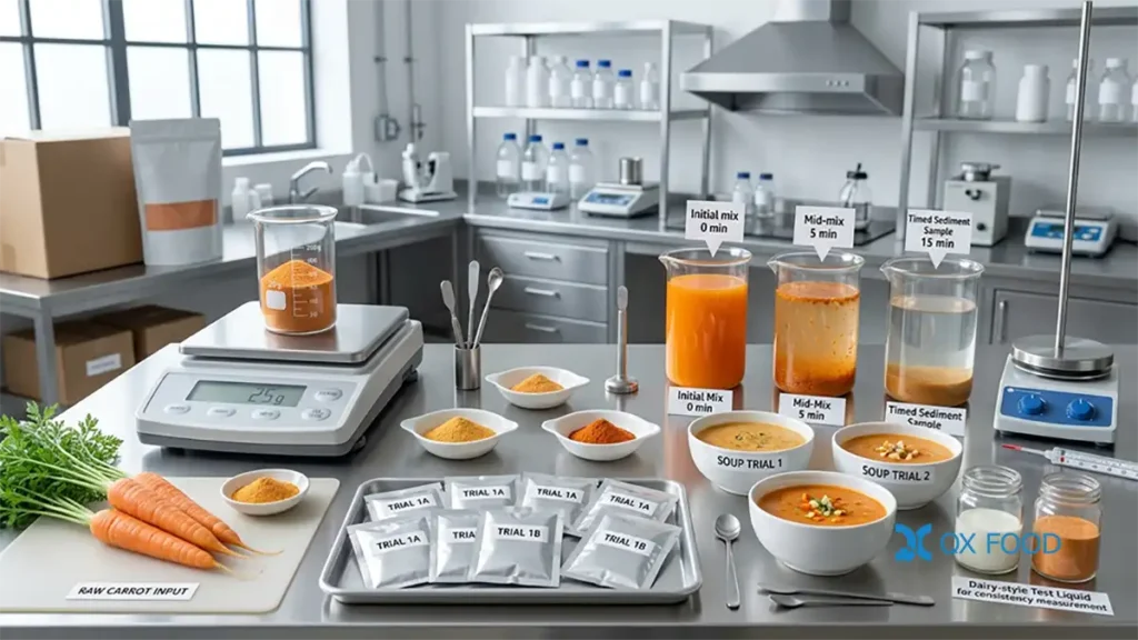 Natural Carrot Powder for Food Manufacturing CRP-H23 5 Carrot powder for solid beverages instant foods soups and dairy formulation trials