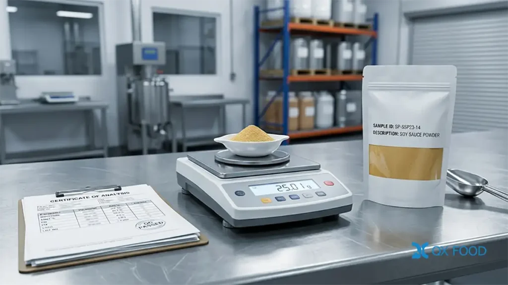 Soy Sauce Powder for Sauce Packets and Instant Seasoning FSP-H05 3 FSP-H05 soy sauce powder specification and quality control