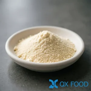Garlic powder GP-B06 -- off-white fine powder in white ceramic sample dish