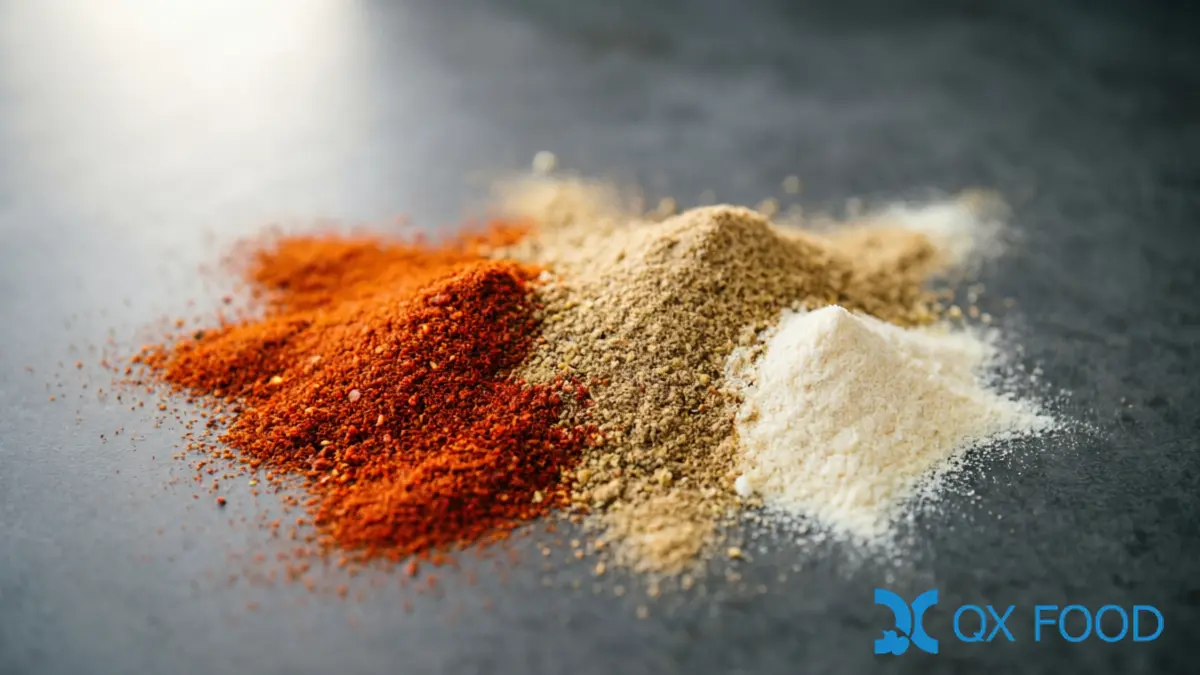 Hot Chili Powder HCP-C14 -- Extra Hot, Fine Grind for Snack Coating and Mala Seasoning 3 HCP-C14 hot chili powder blended with Sichuan pepper in mala compound seasoning