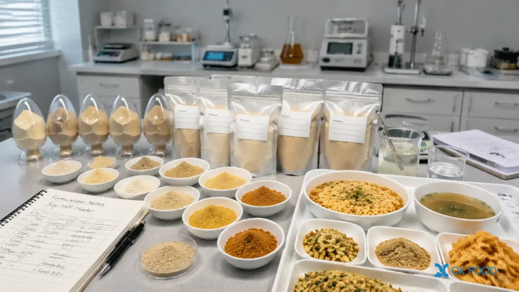 Acid Hydrolyzed Vegetable Protein Seasoning Powder HVP-H01 5 OEM development for acid hydrolyzed vegetable protein seasoning powder soy HVP powder and umami seasoning ingredient