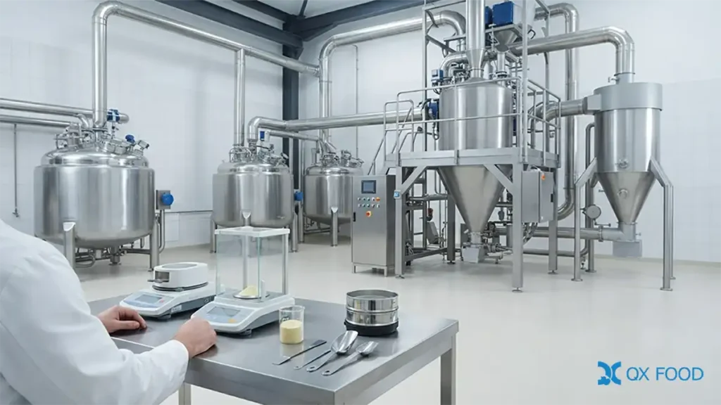 Chicken Extract Powder for Snack Seasoning & Compound Flavor Development CFP-H24 4 Qianxuan chicken extract powder production facility with quality control inspection
