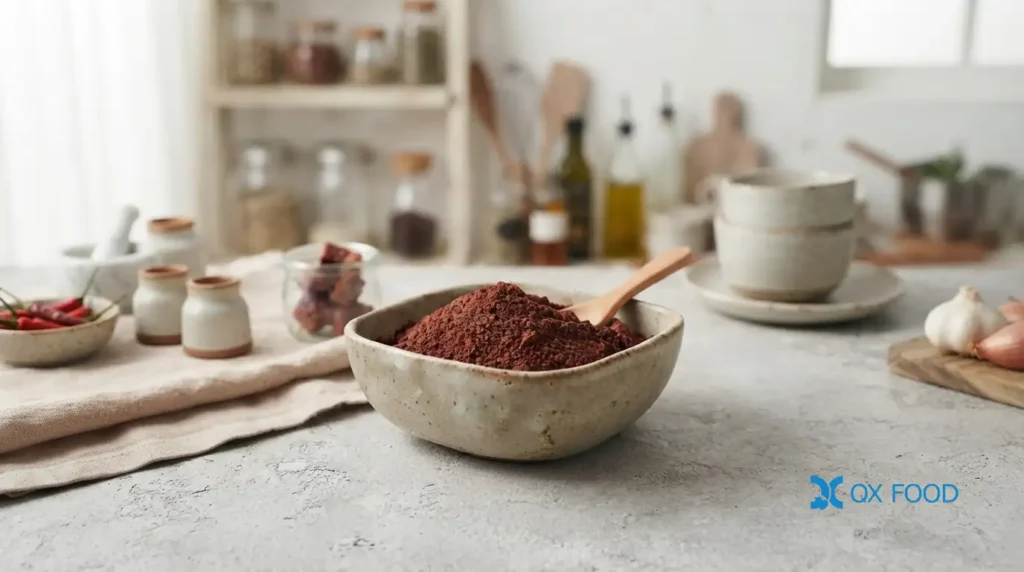 Red Fermented Bean Curd Powder for Sauce Packets - FRP-H13 2 Red fermented bean curd powder for sauce packets dark reddish brown fermented tofu seasoning powder for hot pot bases and instant foods