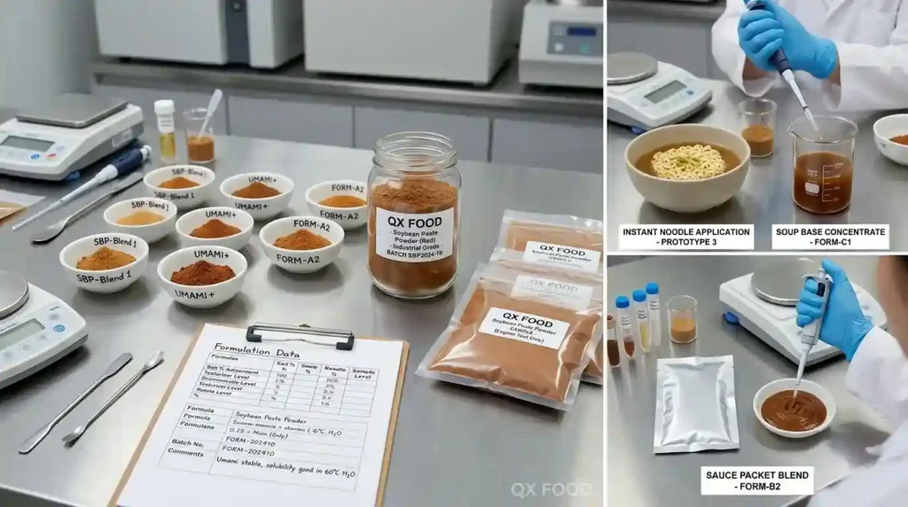 Soybean Paste Powder for Instant Noodle Seasoning and Sauce Bases - SP-H09 5 OEM development for soybean paste powder custom fermented soybean seasoning instant noodles soup bases and sauce packets