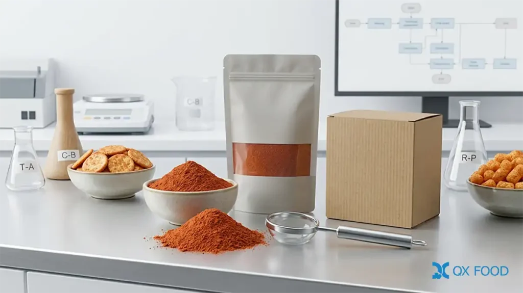 Tomato Flavor Seasoning Powder for Puffed Snacks TMP-H17 2 Rich tomato flavor seasoning powder TMP-H17 natural tomato powder based formula