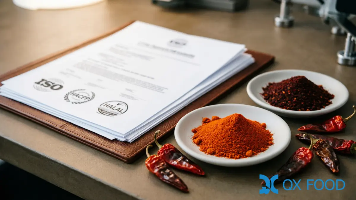 Paprika vs chili powder buyer guide with quality documentation and certificate seals
