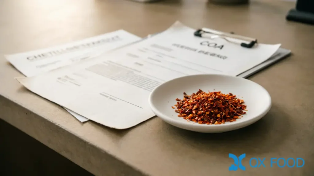 chili-sourcing-certificates Chili export certificates and COA documents -- ISO, HACCP, Halal certification file review