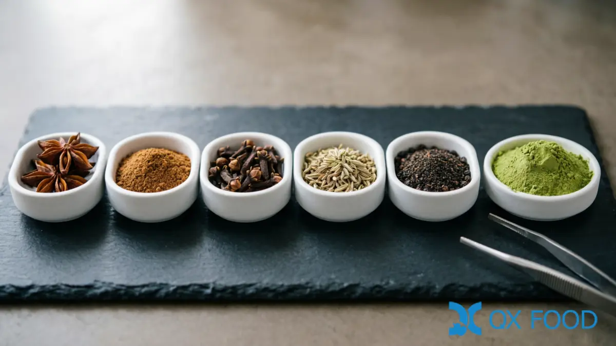 Five-Spice Nut Coating Blend — Star Anise, Cassia, Clove, Fennel and Pepper Components