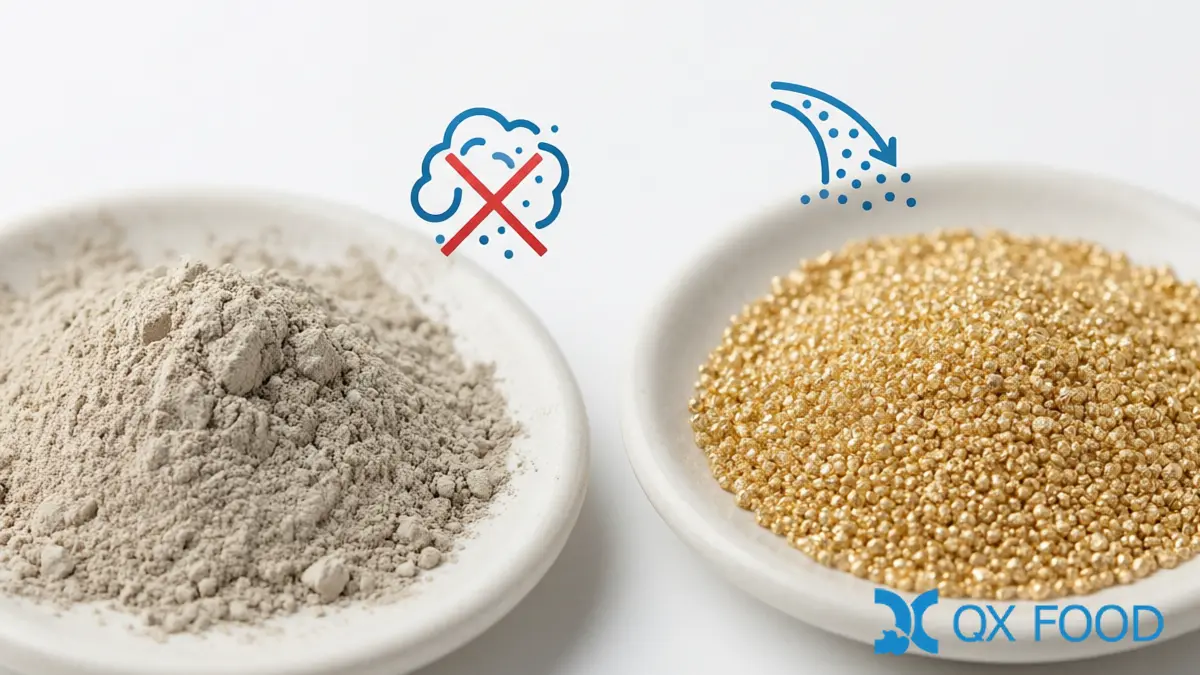 Seasoning Granules vs Powder: When Granulation Improves Food Production 3 Seasoning Granules vs Powder - Dust Control and Flow Comparison
