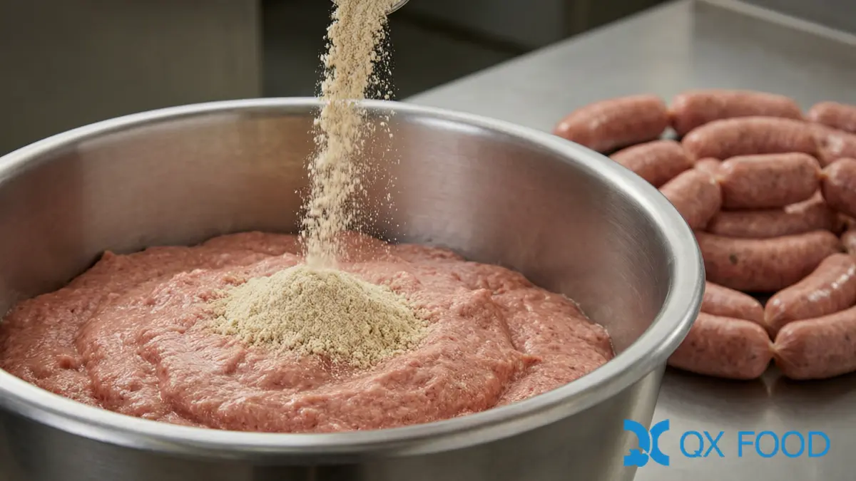 HVP in Processed Meat: Brine Compatibility, Emulsion Integration and Cook Validation 4 HVP Sausage Emulsion - Powder HVP Blended into the Sausage Mass