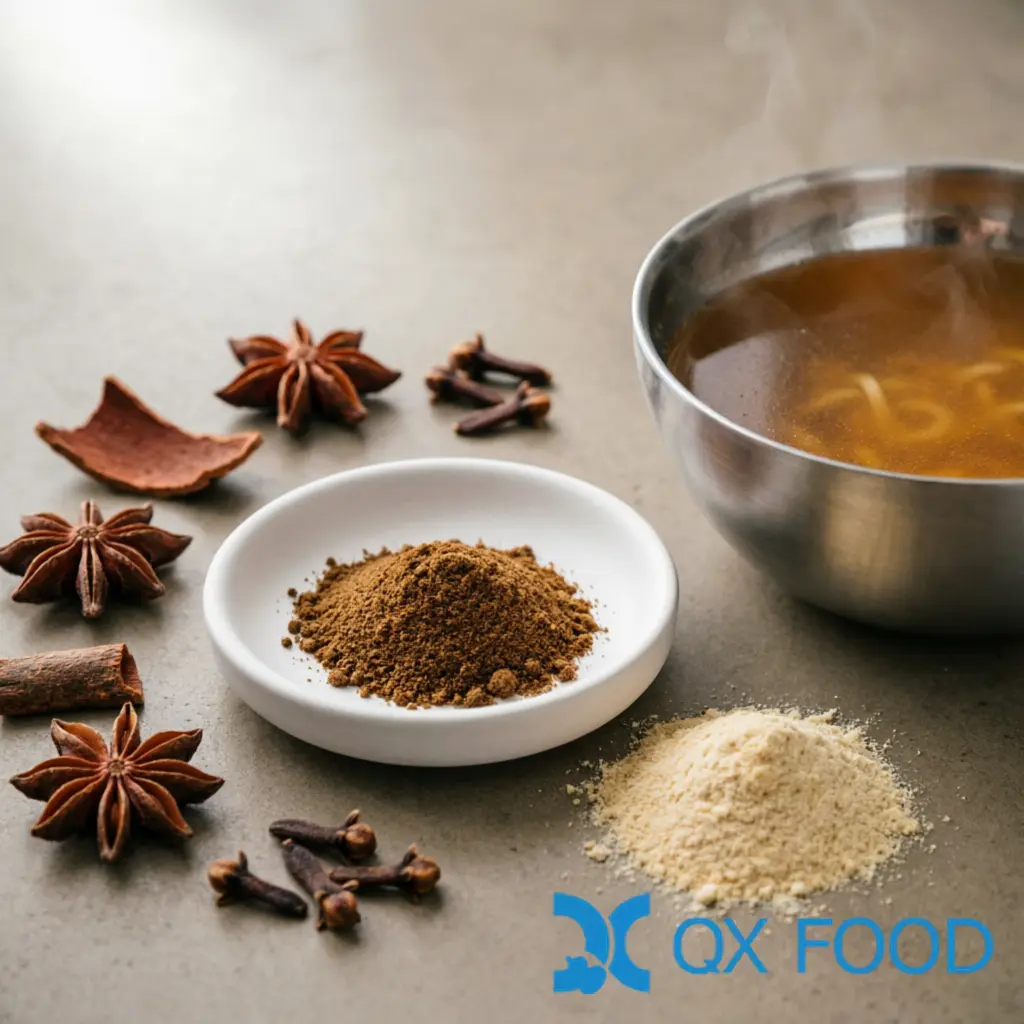 Instant Noodle Seasoning Raw Materials ??Soy Sauce Powder, Garlic, Spices for Soup Base Manufacturing