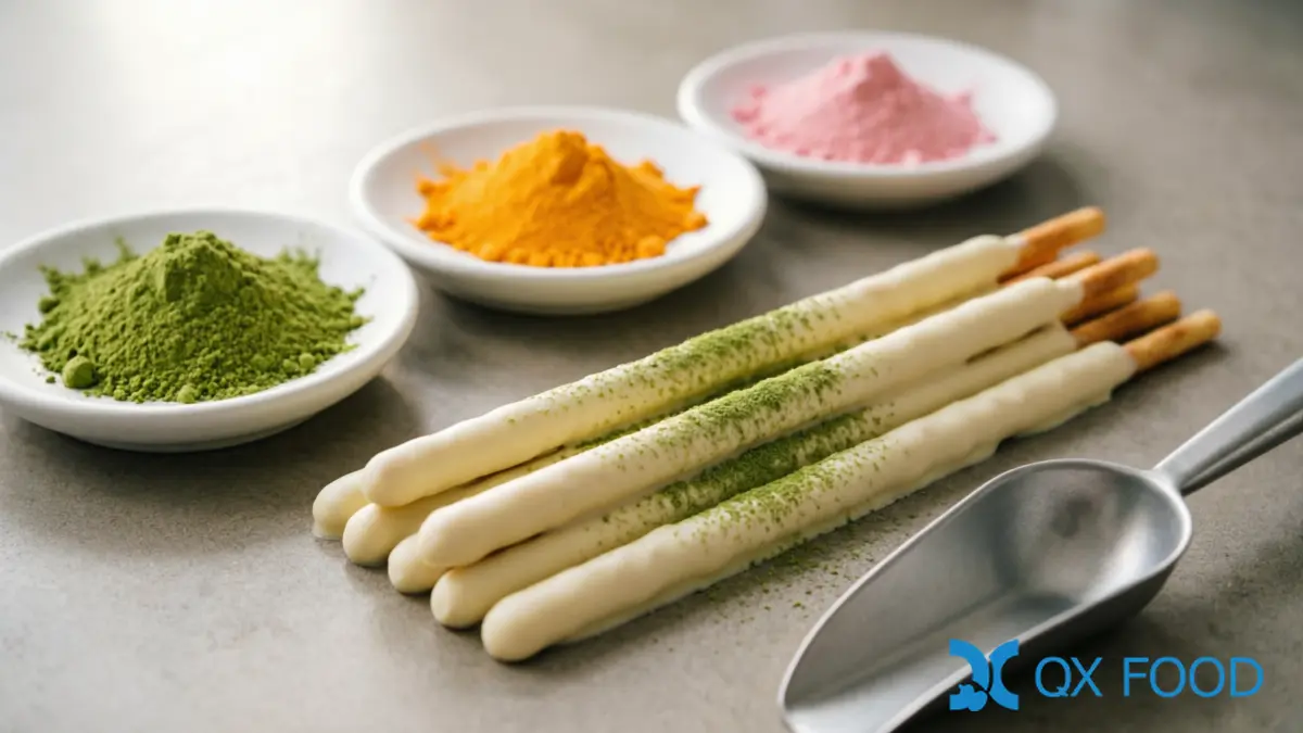 Matcha and Fruit Powder Coating for Bakery Snacks — Color-Loaded Sweet Systems