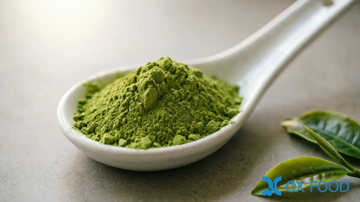 Matcha Powder Texture Closeup — MP-K40 Ultra-Fine Emerald Green Powder