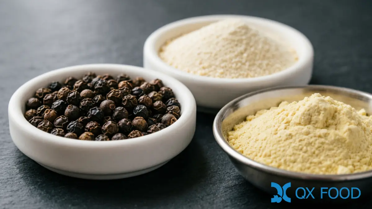 Plant Based Meat Flavor: Savory Systems for Meat Analogues | QXFOOD 4 Off-Note Masking for Plant Based Meat — Pepper, Garlic and Roasted Notes