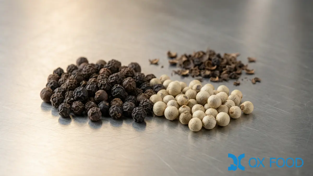 White Pepper vs Black Pepper: Complete Selection Guide 3 White Pepper vs Black Pepper - Hull Removal Processing Difference