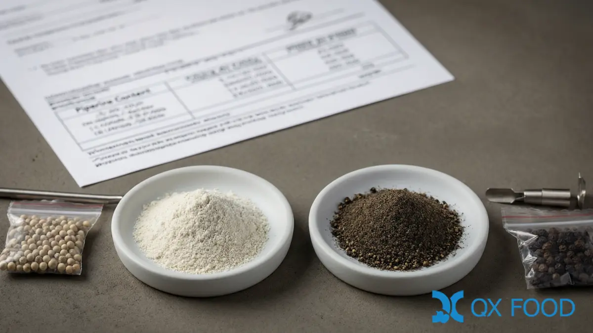 White Pepper vs Black Pepper: Complete Selection Guide 6 White Pepper vs Black Pepper - Specification Comparison on COA