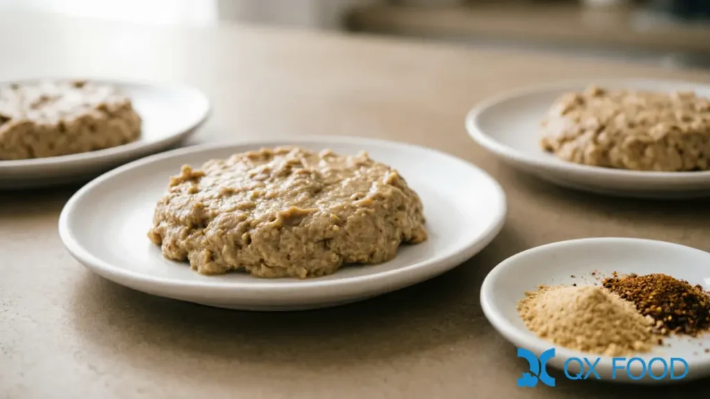 Global Savory Flavor Trends 2027: What Food Manufacturers Should Prepare For 4 Plant-based savory product samples evaluated with garlic powder and seasoning ingredients