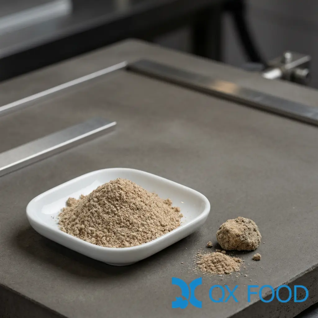 Powder Caking Prevention for Food Ingredients 2 Free-Flowing Powder Versus Caked Block - Powder Caking Prevention