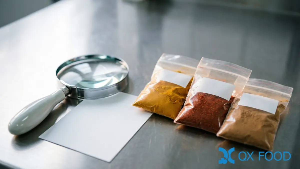 Ready Meal Sample Request — Specification Sheet with Mesh and Volatile Oil Parameters