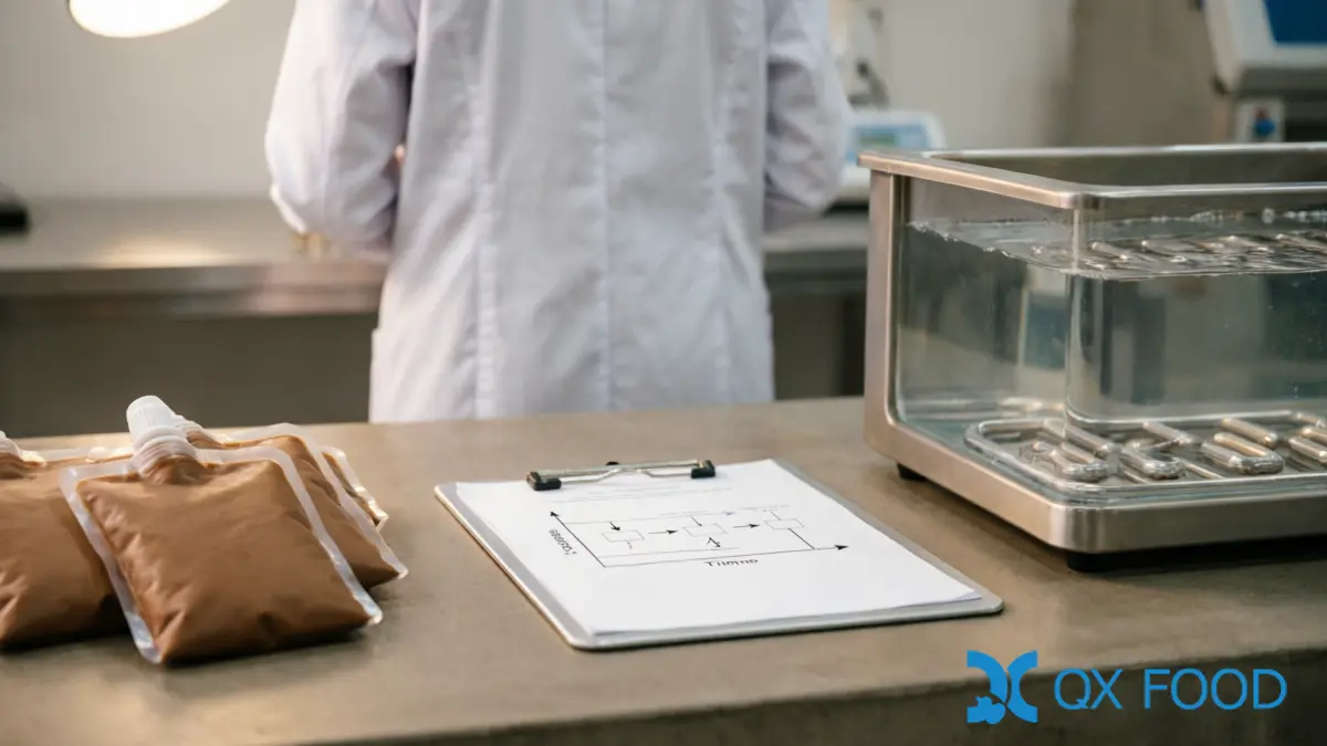 Prepared Meal Sauce Pack Development: Formula to Batch | QXFOOD 6 Sauce Pack Stability Testing — Thermal Cycle and Accelerated Storage Verification