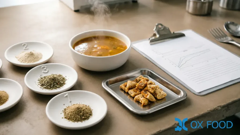Global Savory Flavor Trends 2027: What Food Manufacturers Should Prepare For 5 Custom savory seasoning samples compared against an application brief during product development