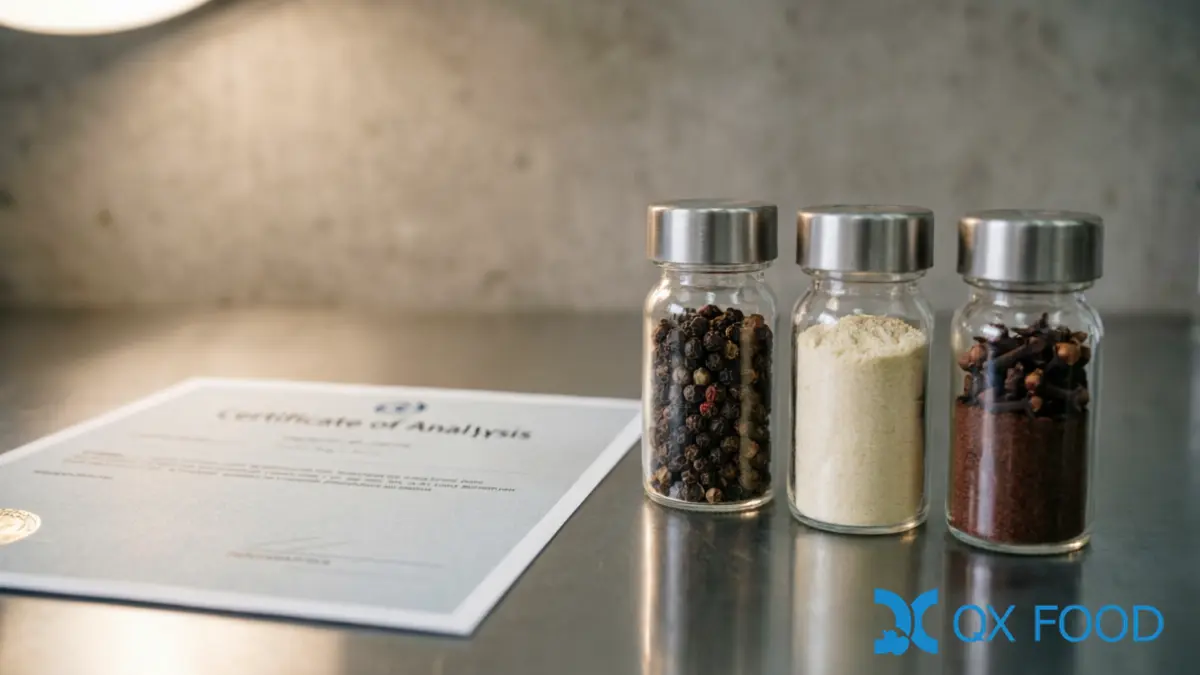 Seasoning Powder Component-Level COA — Volatile Oil and Moisture per Component