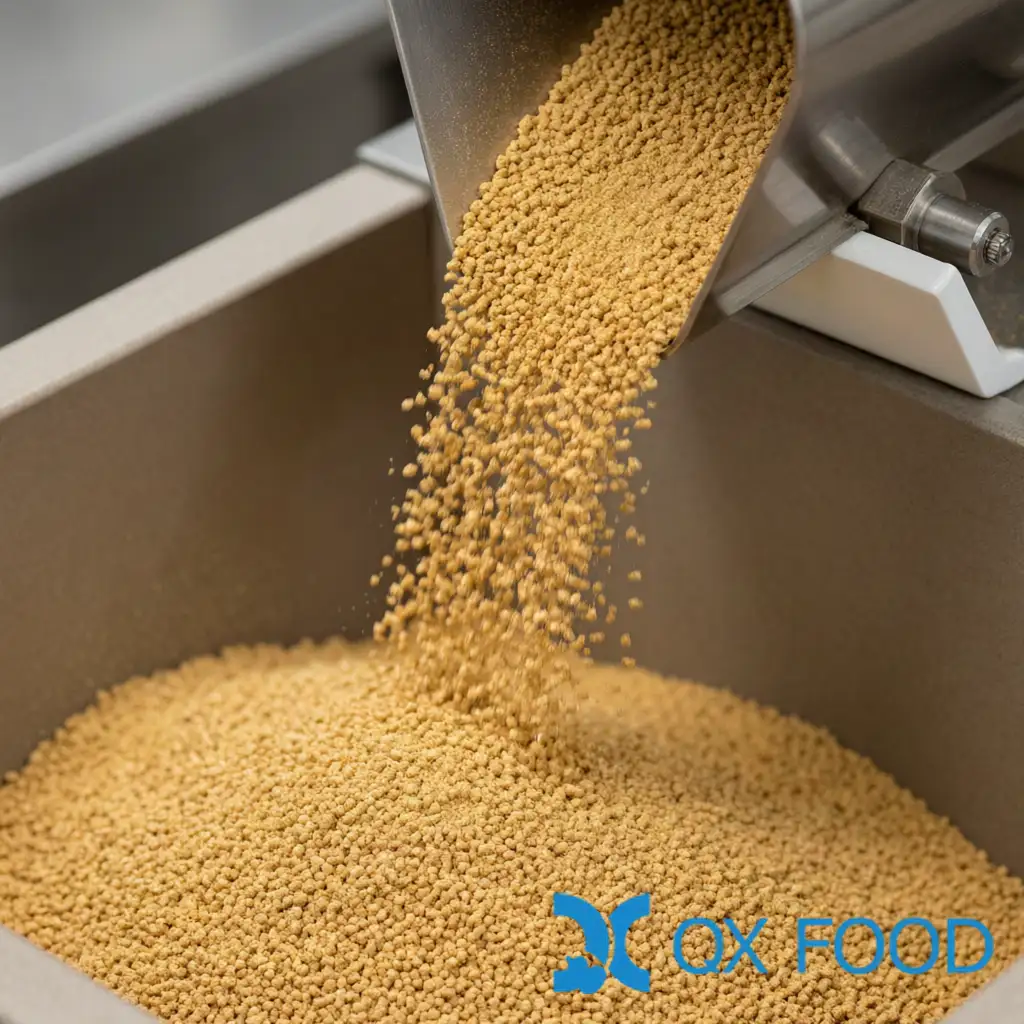 Seasoning Granules vs Powder: When Granulation Improves Food Production 2 Seasoning Granules - Manufacturing Line with Free-Flowing Granules