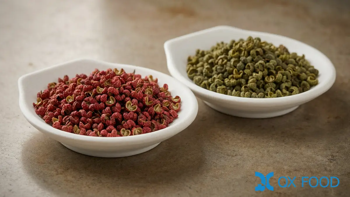 Sichuan Pepper Sourcing Guide: Varieties, Grades & Quality Specifications 3 Sichuan Pepper - Red and Green Varieties Side by Side