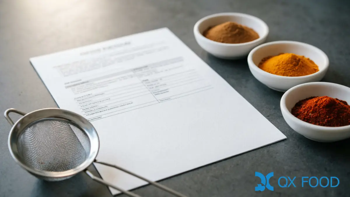 Spice Specification Writing — Mesh, Volatile Oil and Moisture Parameters for Procurement