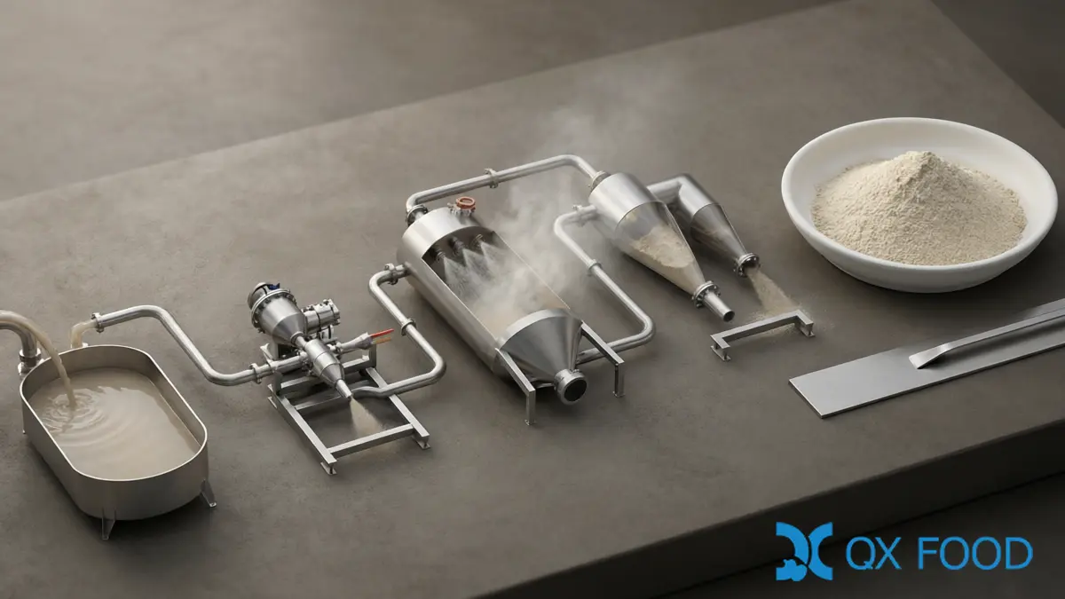 Spray Drying for Food Powders: How Process Variables Shape the Powder 3 Spray Drying Process - Feed Preparation, Atomization, Drying, Separation and Post-Treatment