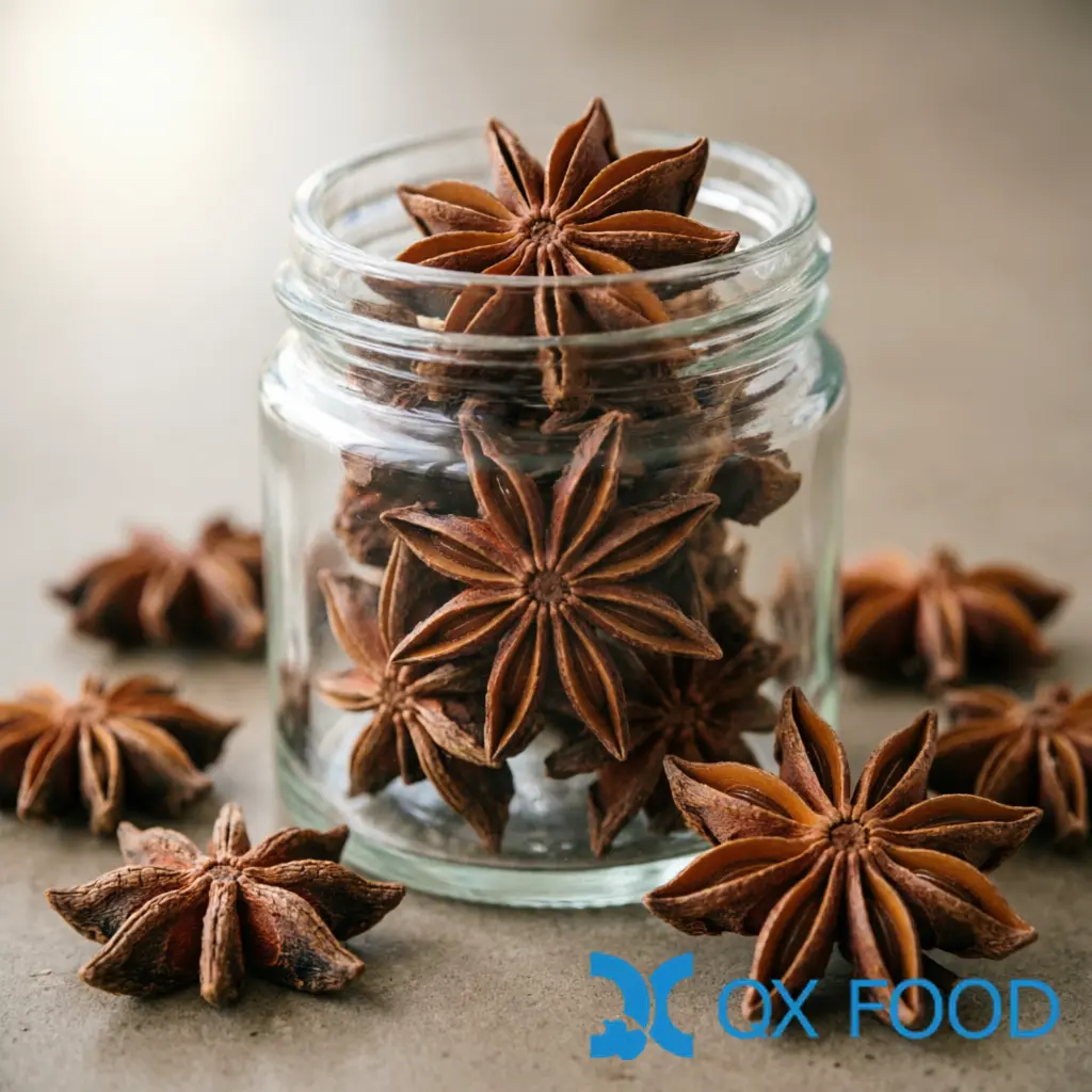 Whole Star Anise STA-23 ; Hand-Sorted Pods, High Anethole for Food Manufacturing 1 Whole Star Anise STA-23 ??Premium Hand-Sorted Chinese Star Anise Pods for Food Manufacturing