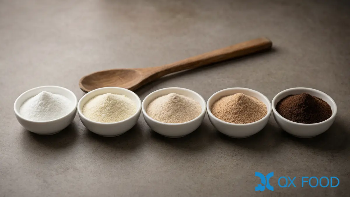 Vinegar Powder Applications for Food Manufacturing | QXFOOD 4 Vinegar Powder Types — White, Brewed, Malt, Apple Cider and Balsamic Variants