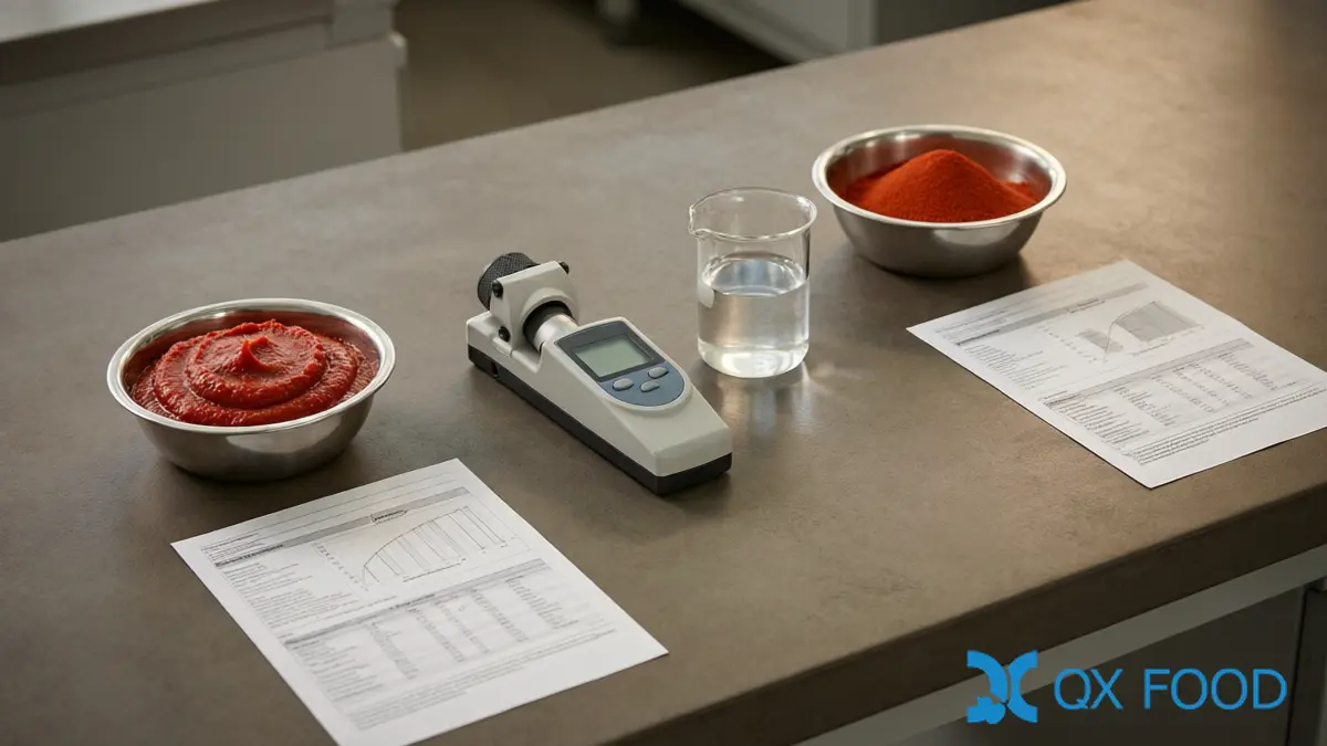 Tomato Paste Replacement - Matching Paste Specification to Powder Composition
