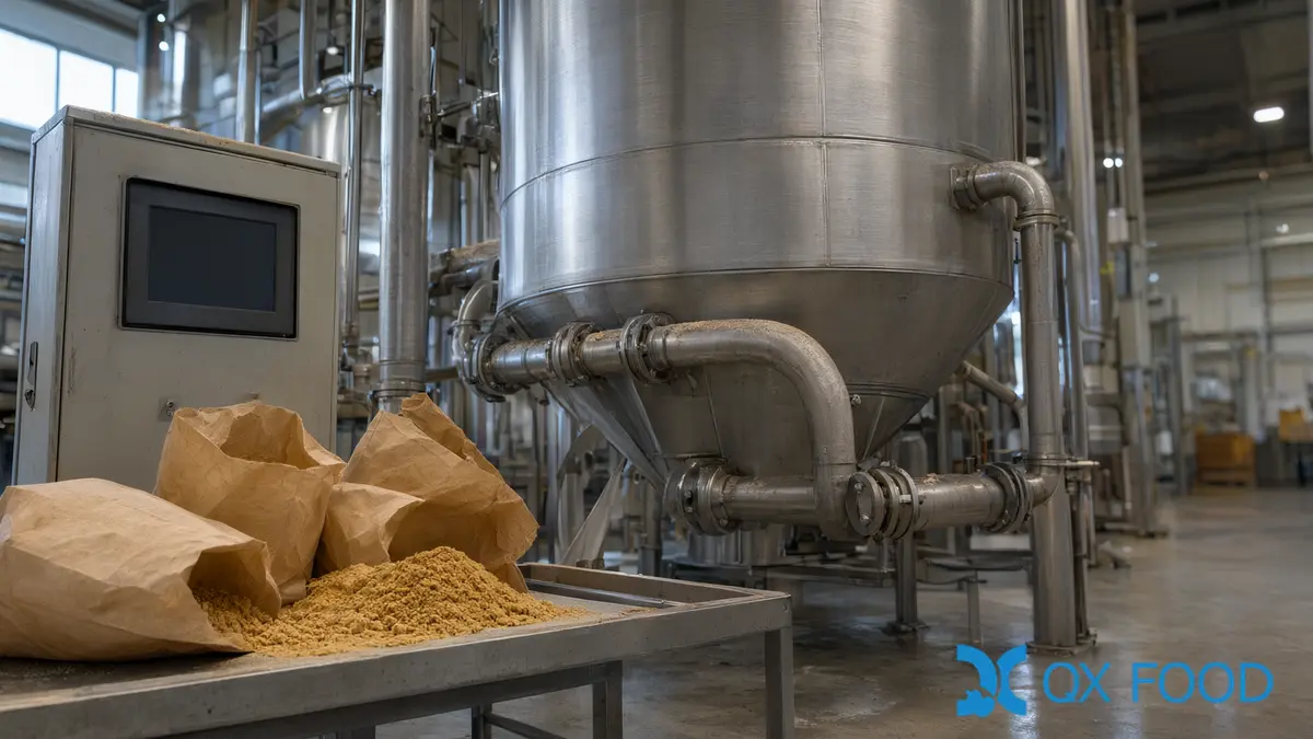 Why Garlic Powder Tastes Different After Processing 5 Spray drying tower used in garlic powder flavor processing at a food ingredient plant